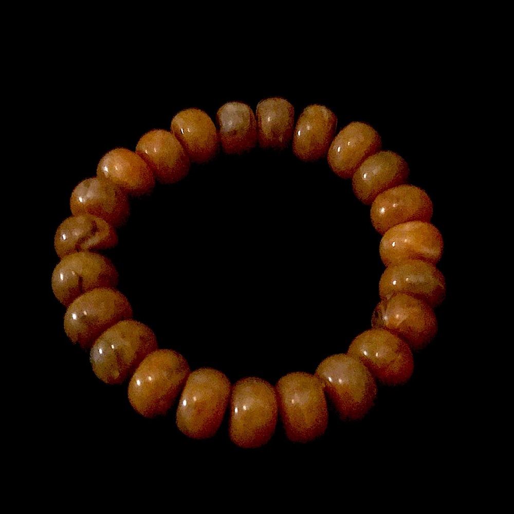 Butterscotch Acrylic Vintage Bead bracelet 7” diameter